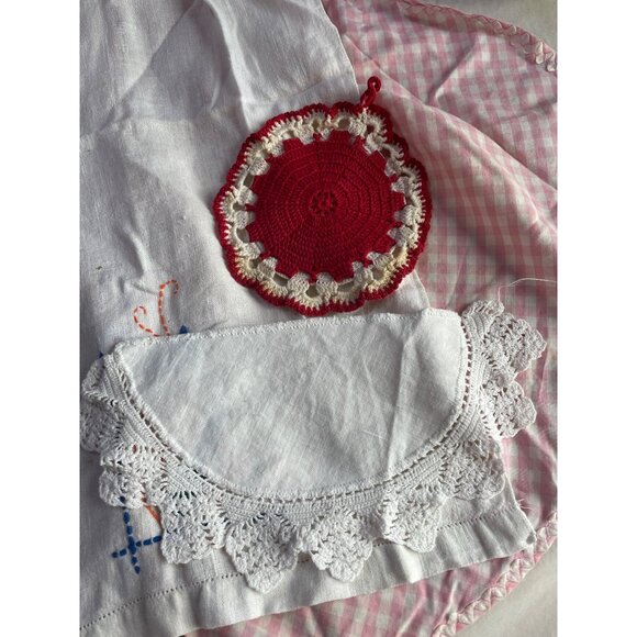 Rosie Pickford Bear 11 Pieces Embroidery Linens Table Toppers Vintage Decor - Picture 11 of 16